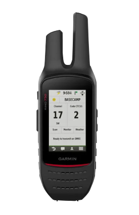 Garmin Rino 750 GPS and 2-way radio handheld, black with red accents