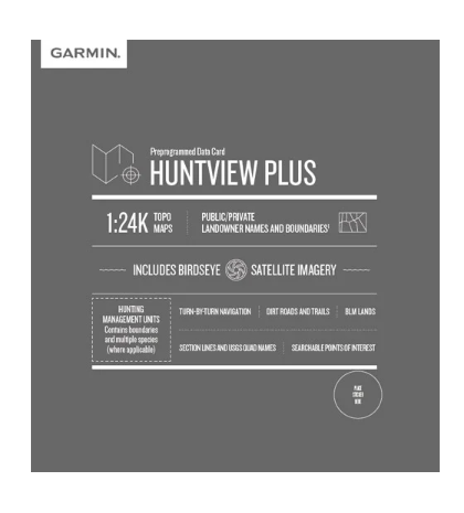 Garmin Huntview Plus Maps Mississippi microSD card 010-12605-52