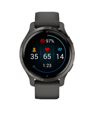 Garmin Venu 2s Slate Bezel with Graphite Case, GPS Smartwatch (Garmin Certified Refurbished) by Garmin