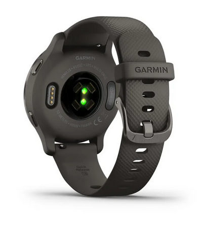 Garmin Venu 2S, Slate Stainless Steel Bezel with Graphite Case and Silicone Band (010-02429-00) by Garmin