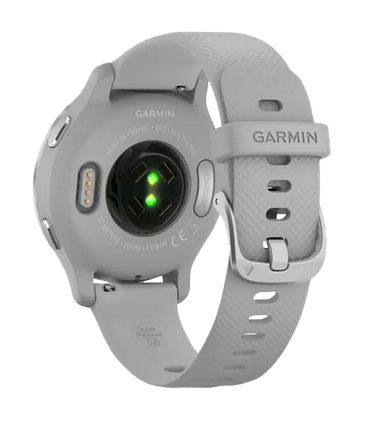 Garmin Venu 2S, Silver Stainless Steel Bezel with Mist Gray Case and Silicone Band (010-02429-02) by Garmin