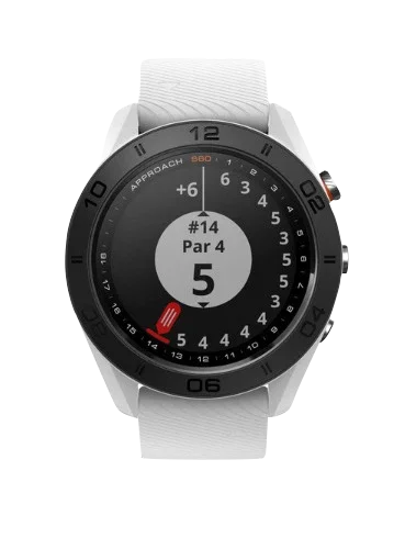 Garmin Approach S60 golf GPS smartwatch in white with built-in rangefinder, model 010-01702-01.