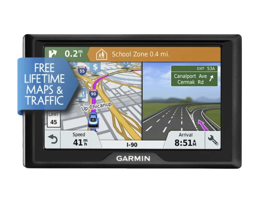Garmin Drive 51 LMT-S GPS navigation device with a 5-inch touchscreen and black bezel