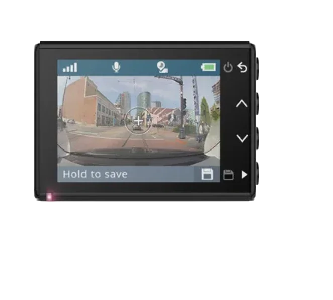 Garmin Dash Cam 66W, refurbished, black dash camera with LCD touchscreen