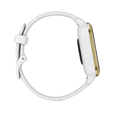 Garmin Venu Sq, Gold Bezel with White Band, GPS Smartwatch (Garmin Certified Refurbished) by Garmin