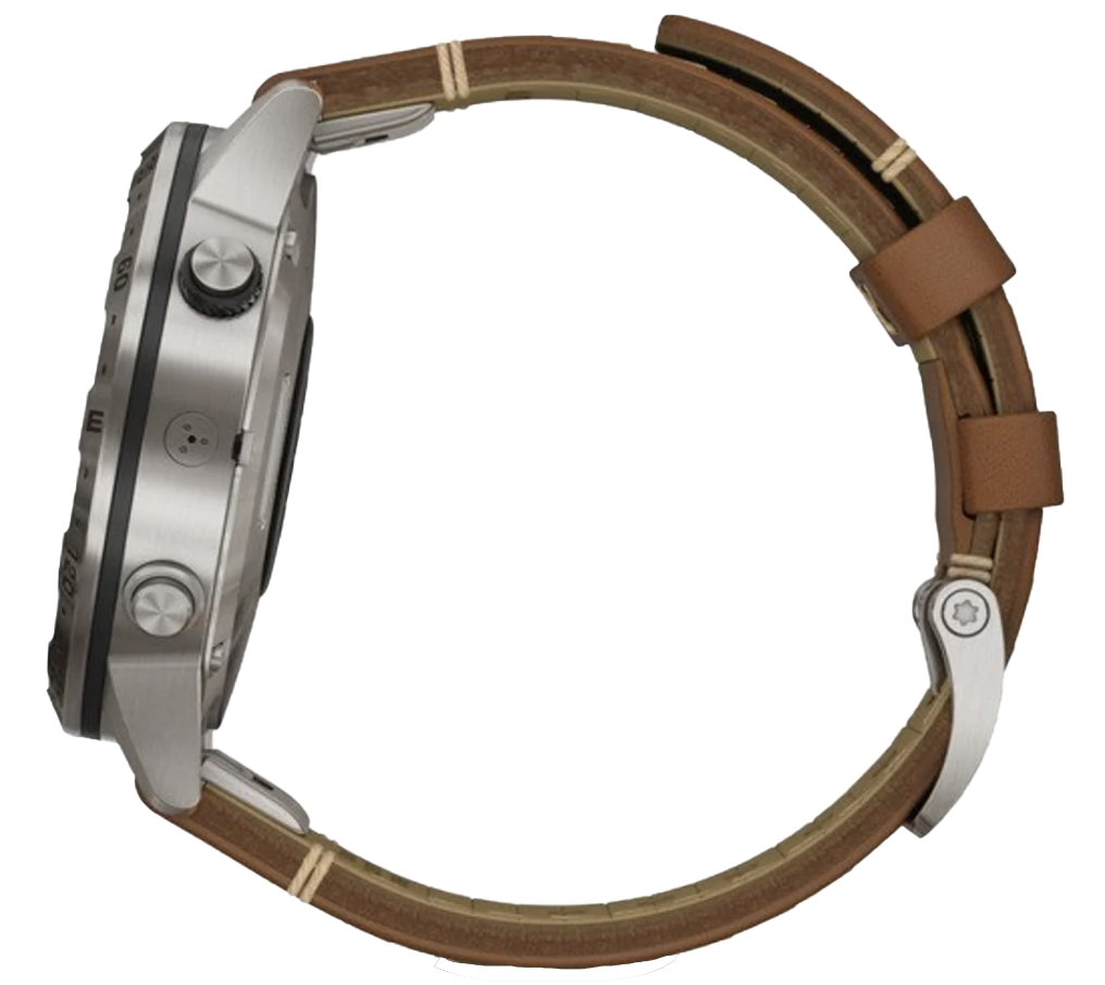 Garmin MARQ Adventurer Expedition smartwatch, brown leather strap, certified refurbished