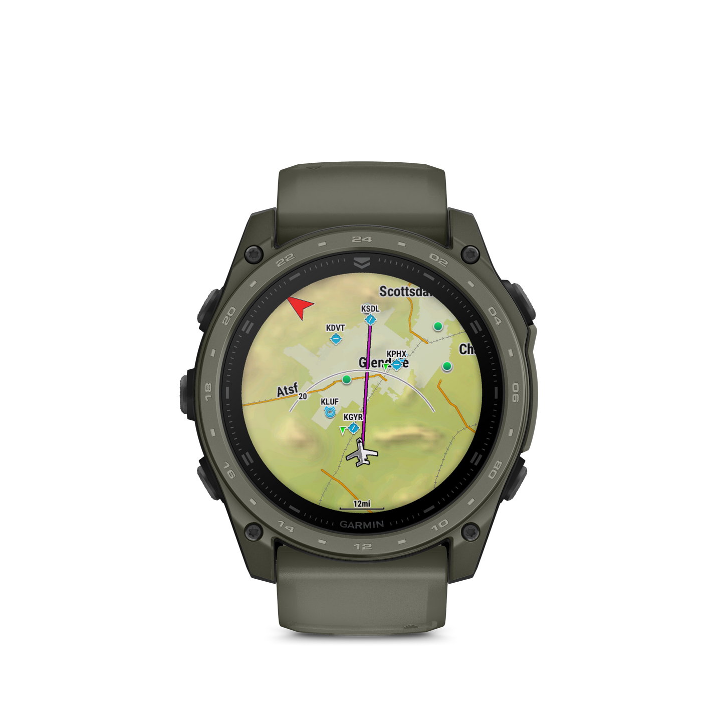 Garmin tactix 8 smartwatch, 51 mm, olive drab Cerakote coating with AMOLED map display