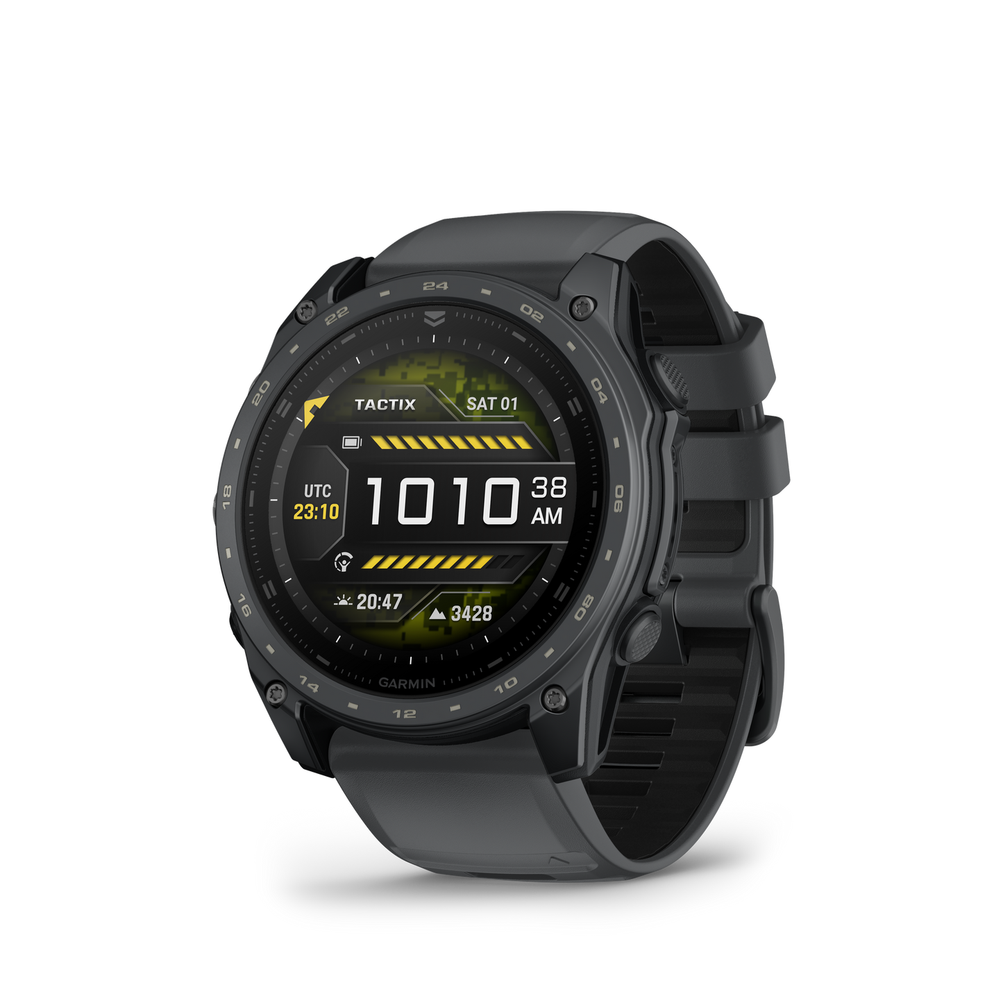 Garmin tactix 8 AMOLED 51mm smartwatch with Cerakote coating and Applied Ballistics Ultralight Solver.