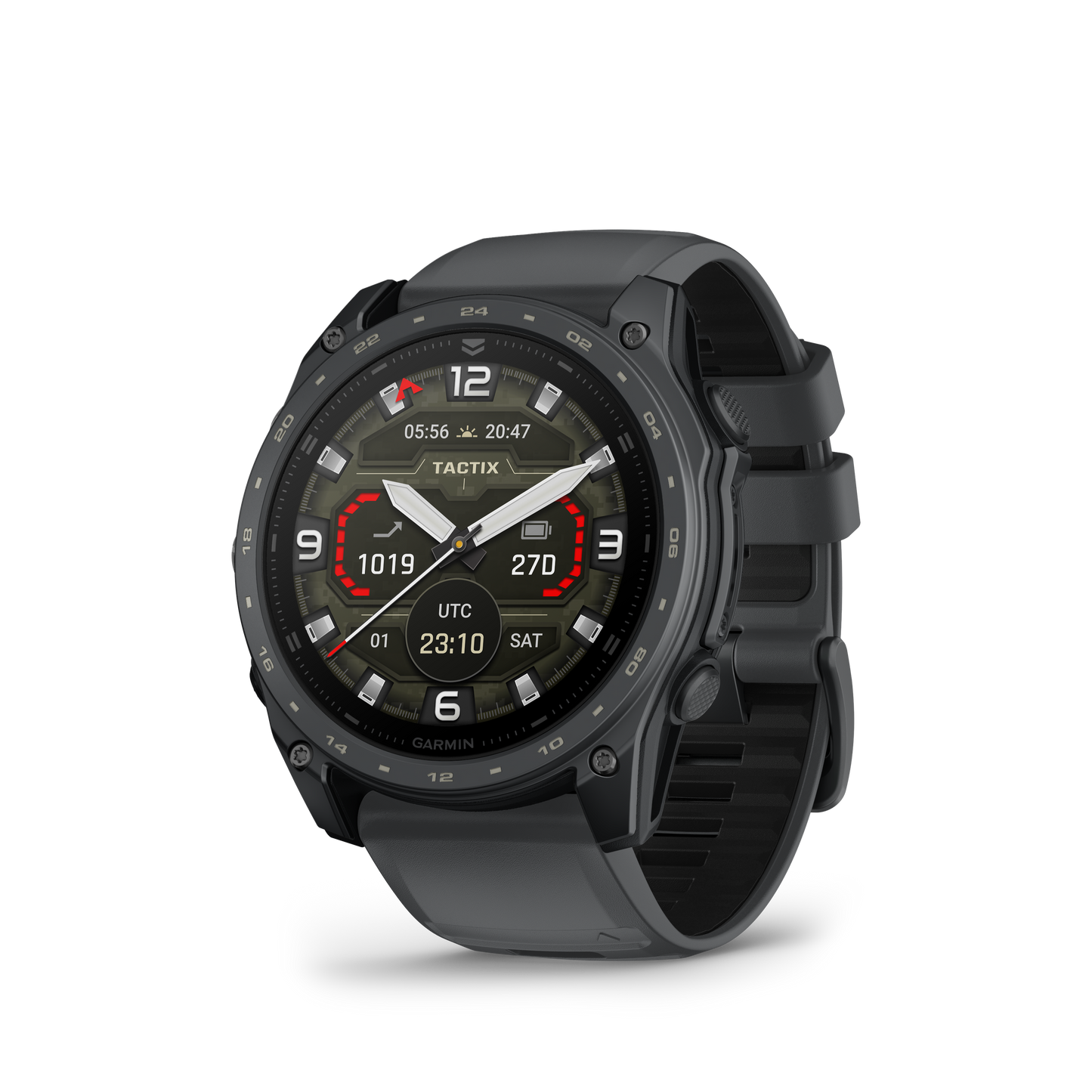 Garmin tactix 8 AMOLED 51mm smartwatch with Cerakote coating, rugged black strap