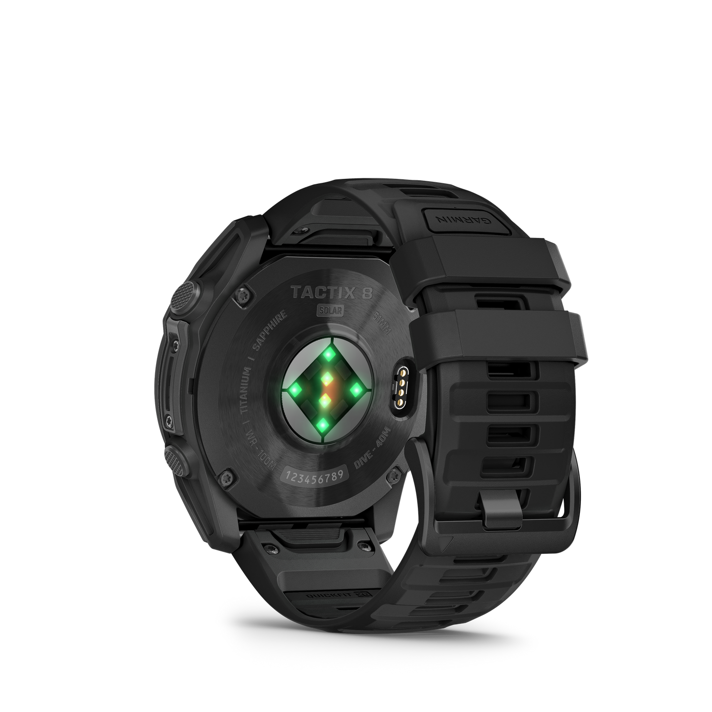 Garmin Tactix 8 Solar Elite smartwatch, 51mm, black rugged band with Applied Ballistics Elite Solver
