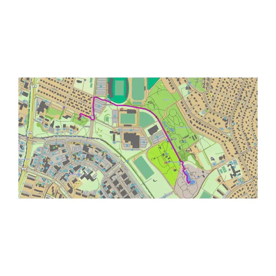 Garmin TOPO Iceland v6 Light map; detailed Iceland topo with purple route