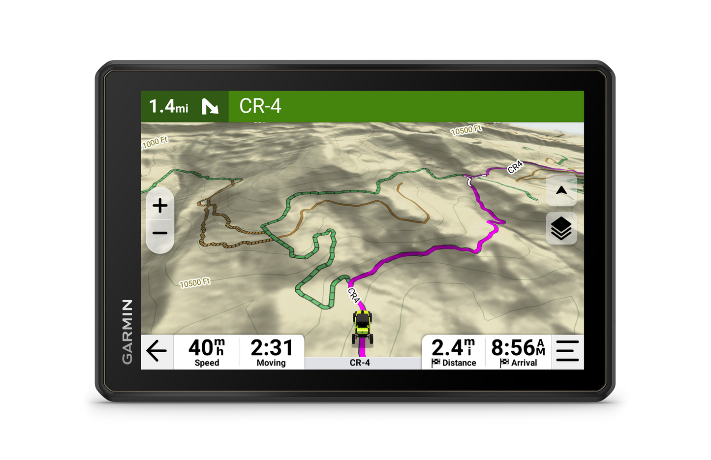 Garmin Tread 2 Overland Edition 8-inch GPS navigation system with all-terrain map display