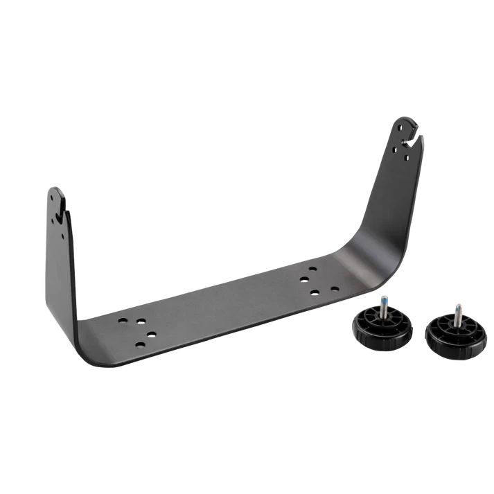 Garmin bail mount for GPSMAP 7x10, gray metal L-bracket with two knobs