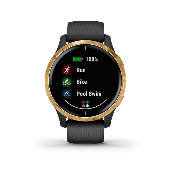Garmin Venu, Black/Gold (Garmin Certified Refurbished) by Garmin