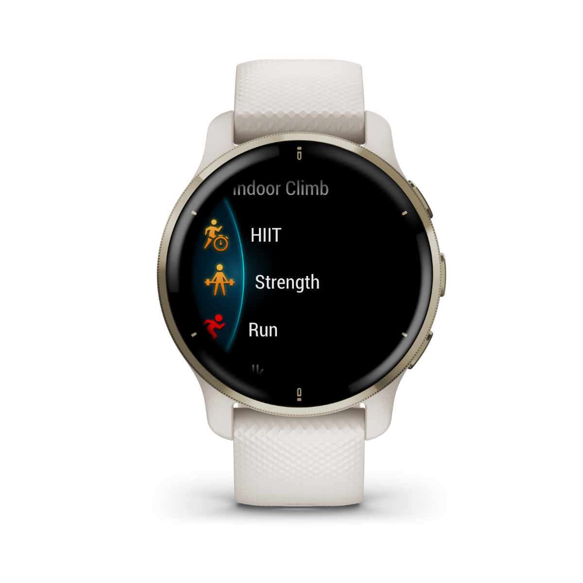 Garmin Venu 2 Plus smart watch, cream gold with silicone band, certified refurbished