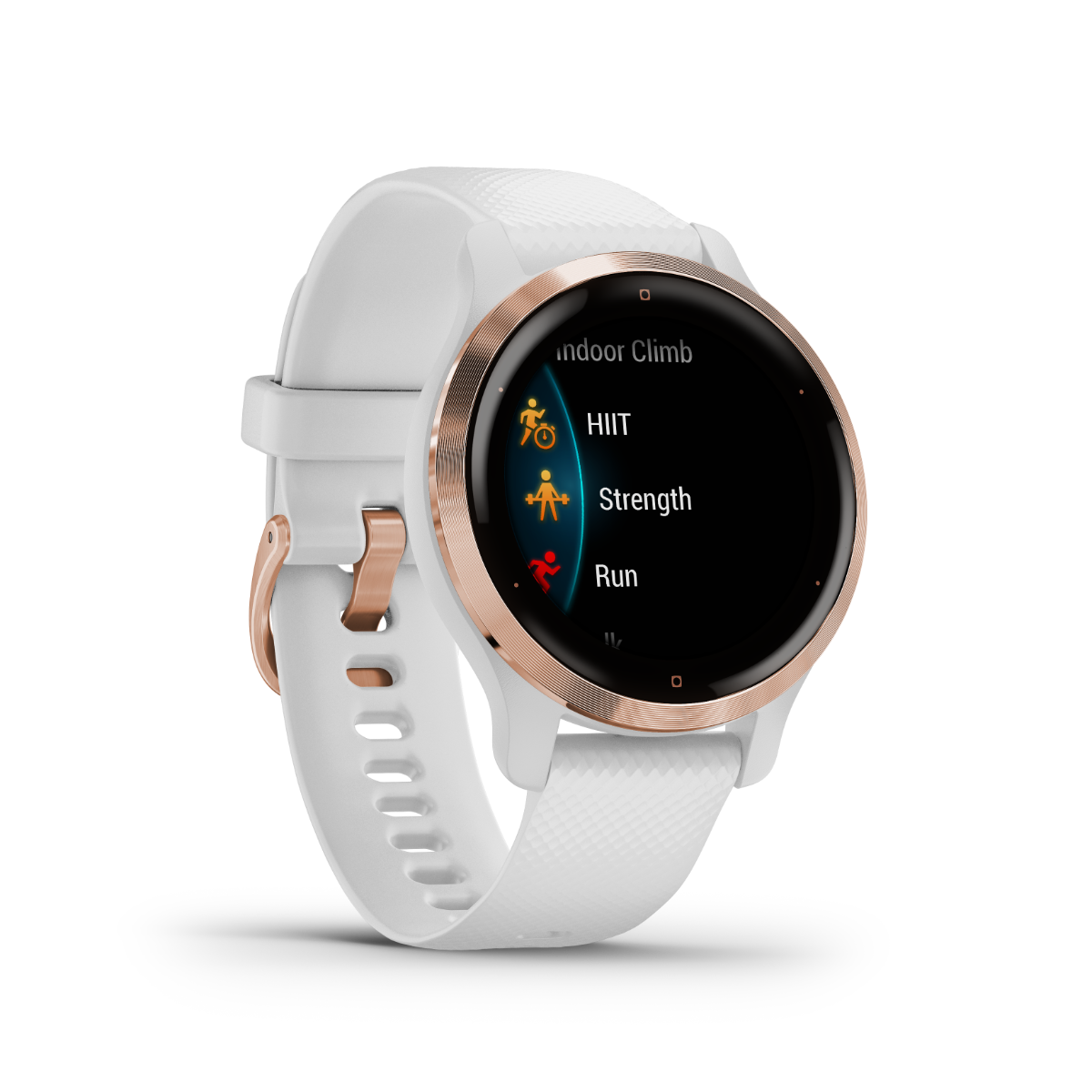 Garmin Venu 2S, Rose Gold Bezel with White Case and Silicone Band (010-02429-03) by Garmin