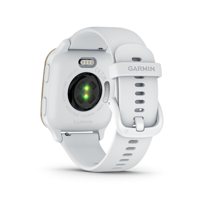 Garmin Venu Sq 2, Cream Gold Aluminum Bezel with White Case and Silicone Band (010-02701-01) by Garmin