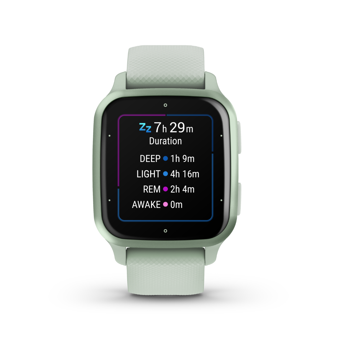 Garmin Venu Sq 2, Metallic Mint with Silicone Band (Garmin Certified Refurbished) by Garmin