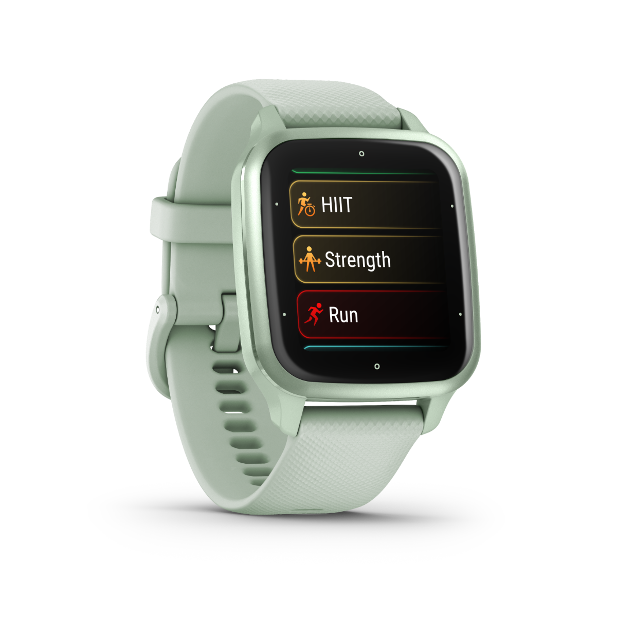 Garmin Venu Sq 2, Metallic Mint with Silicone Band (Garmin Certified Refurbished) by Garmin