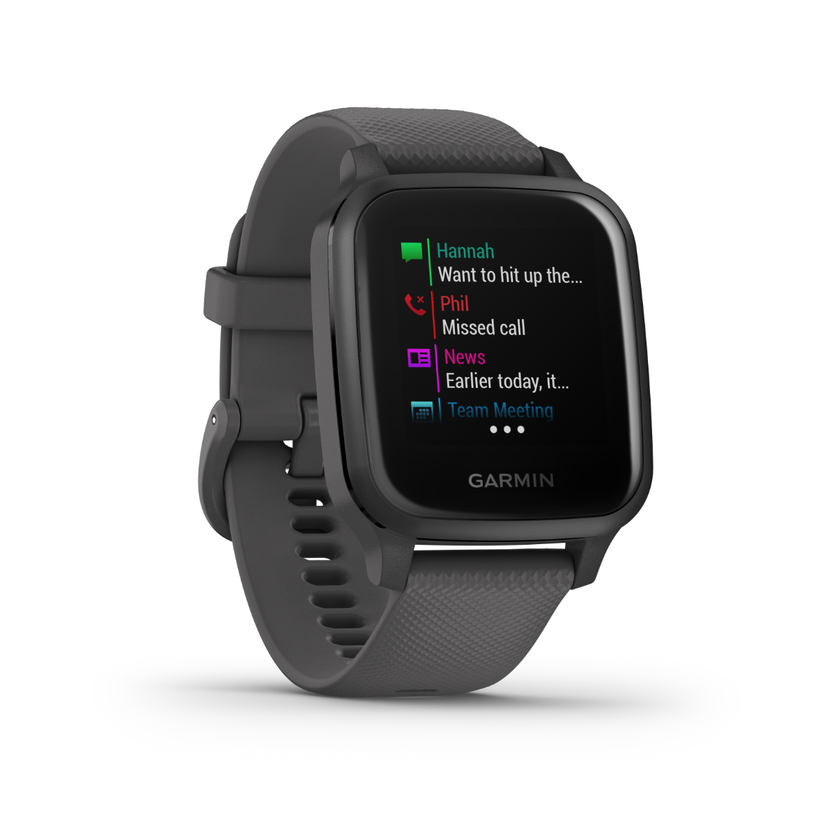 Garmin Venu Sq, Shadow Gray with Slate Bezel (010-02427-00) by Garmin