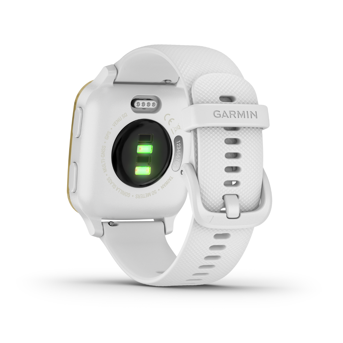 Garmin Venu Sq, White with Light Gold Bezel (010-02427-01) by Garmin