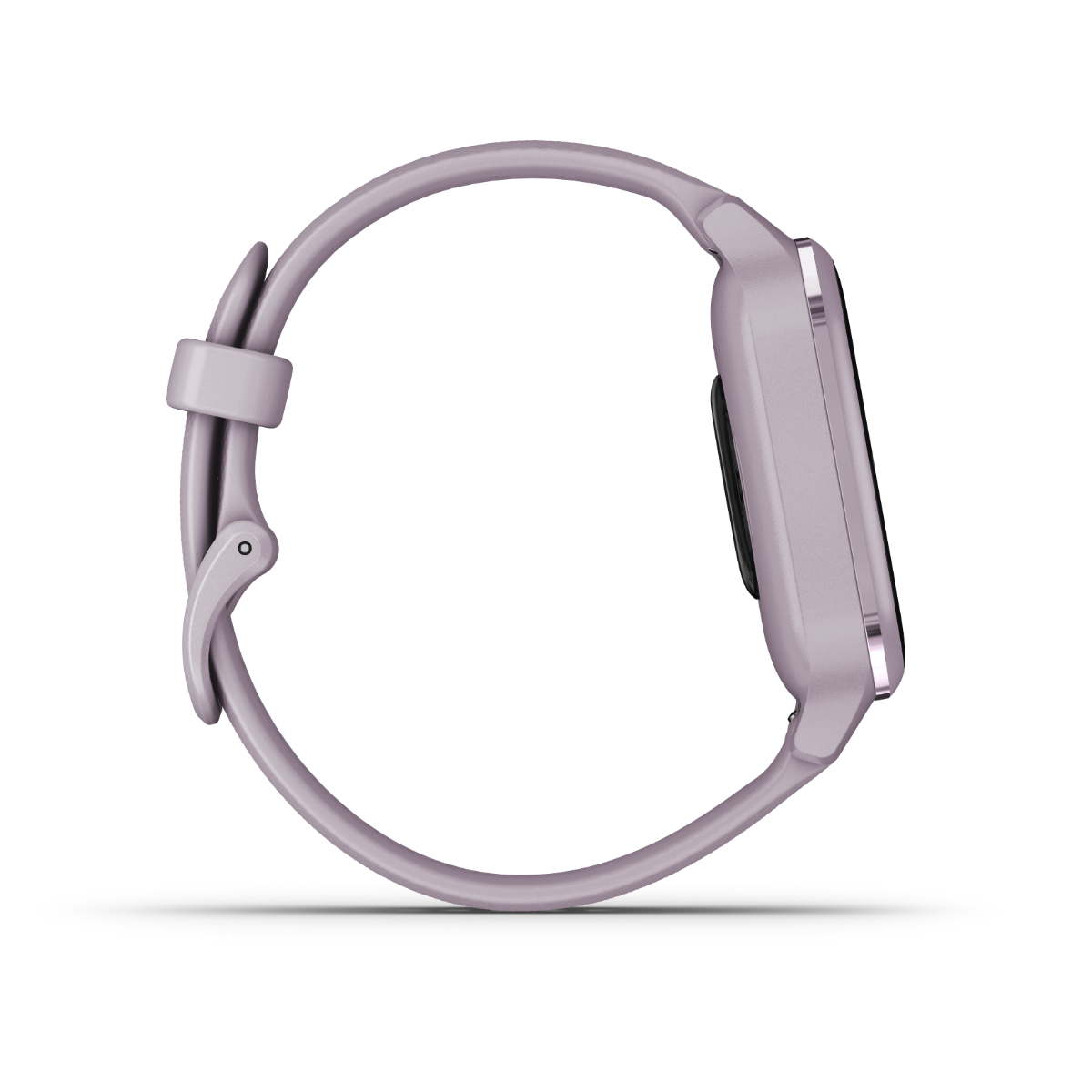 Garmin Venu Sq smartwatch in Orchid with metallic orchid bezel.