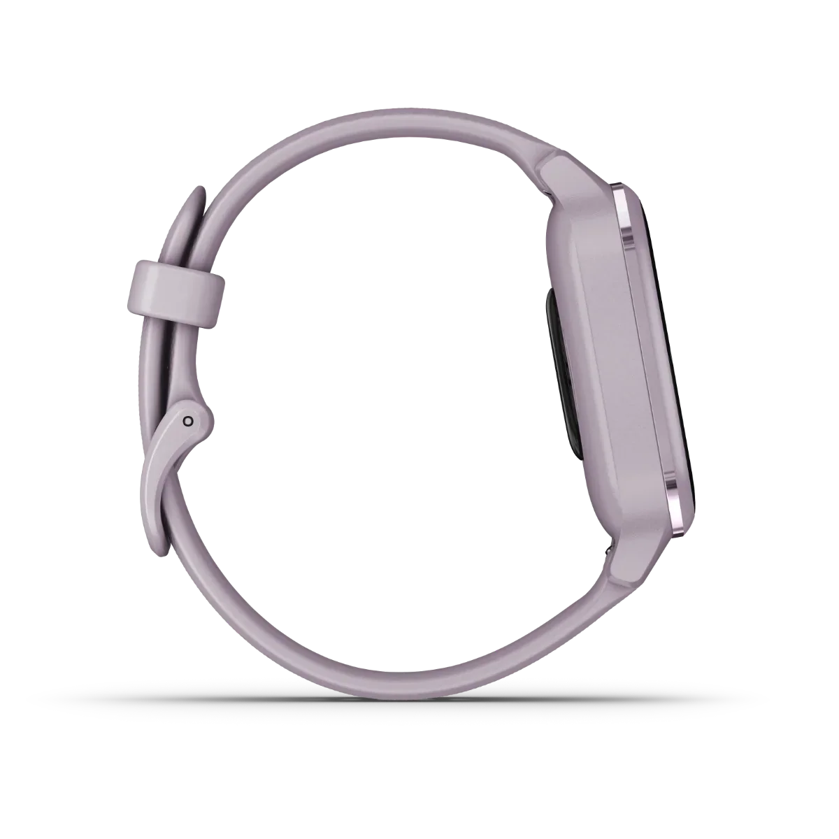 Garmin Venu Sq smartwatch in Orchid with metallic orchid bezel.