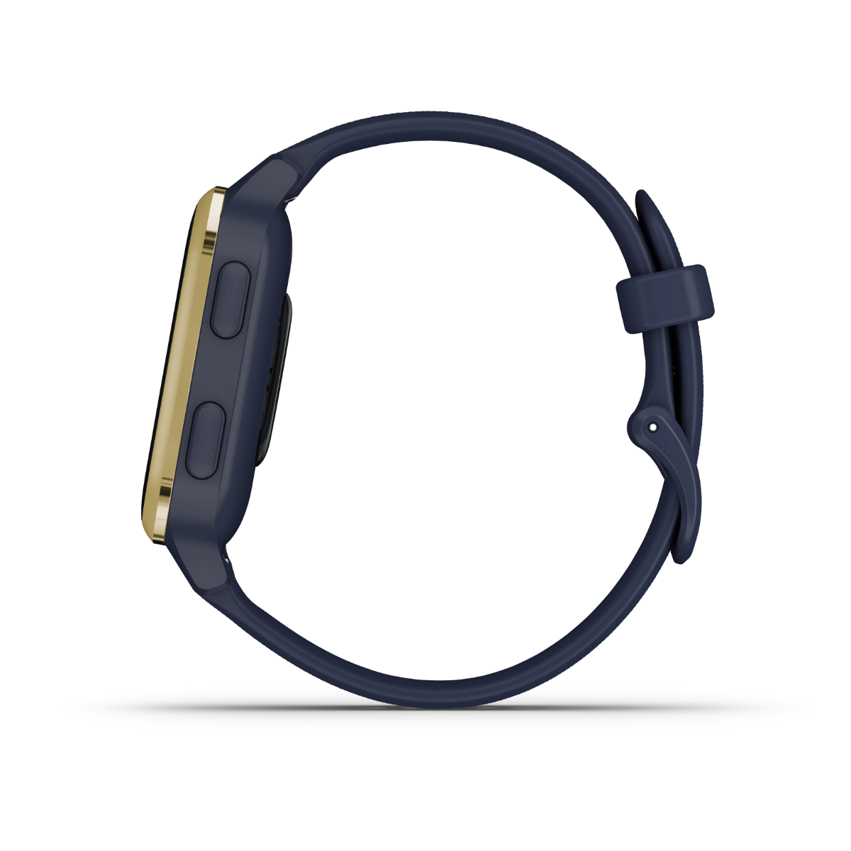 Garmin Venu Sq Music GPS smartwatch, navy band with light gold bezel (010-02426-02)