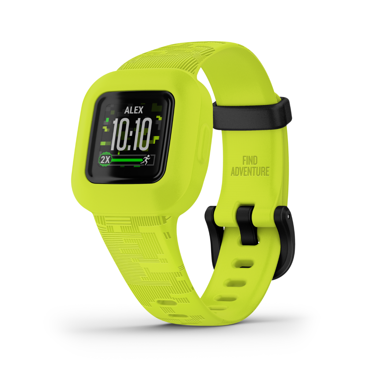Garmin Vivofit Jr 3 Digi Camo kids smartwatch, lime-green silicone band