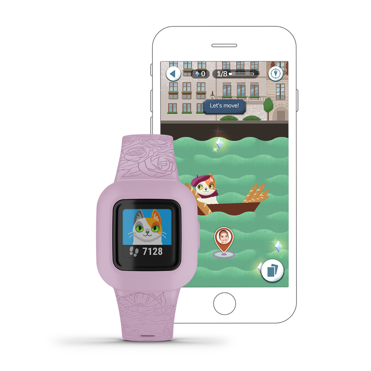 Garmin vivofit jr. 3, Lilac Floral (010-02441-21) by Garmin