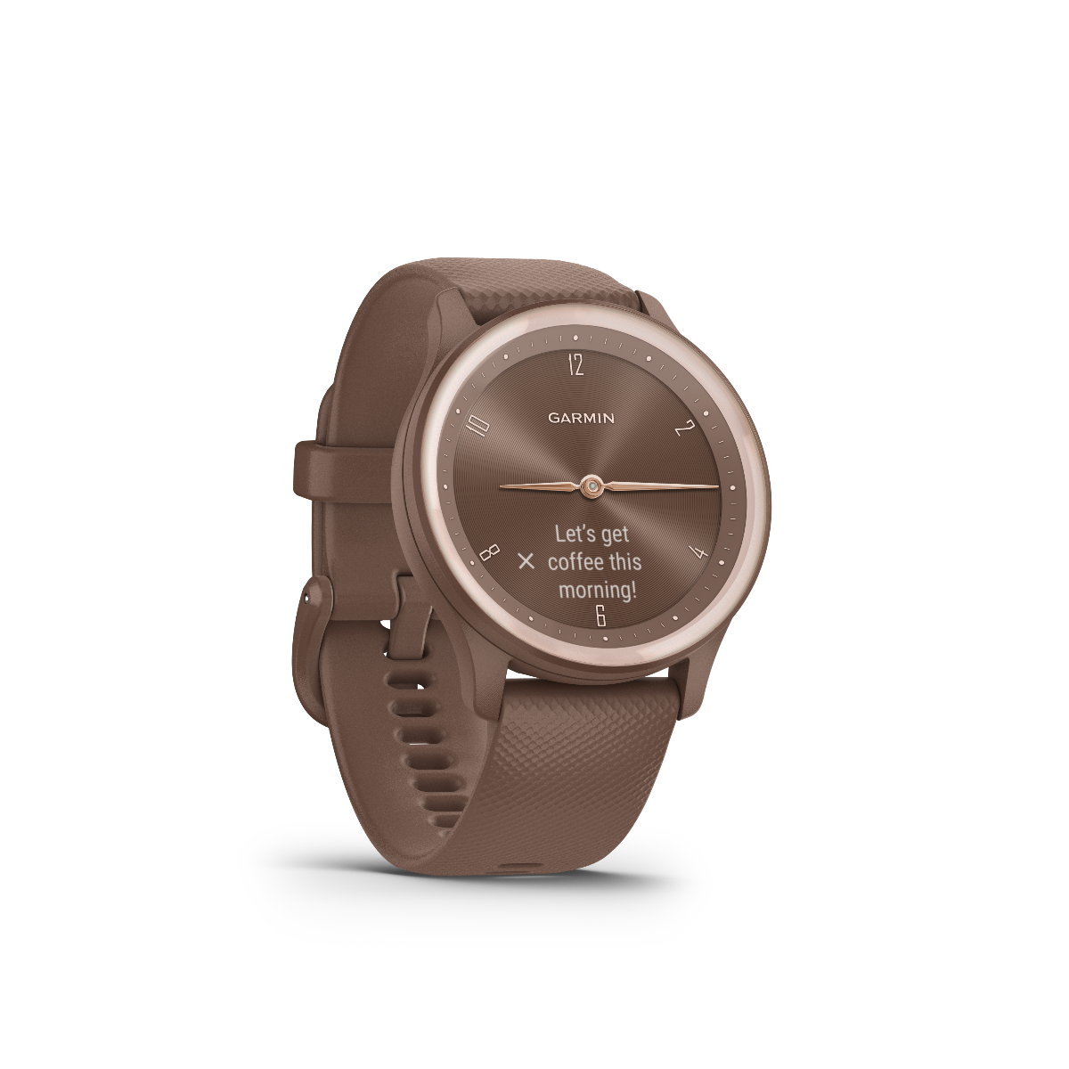 Garmin Vivomove Sport, Cocoa with Peach Gold Accents (010-02566-02) by Garmin