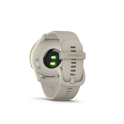 Garmin vivomove Trend, Cream Gold Stainless Steel Bezel with French Gray Case and Silicone Band (010-02665-02) by Garmin