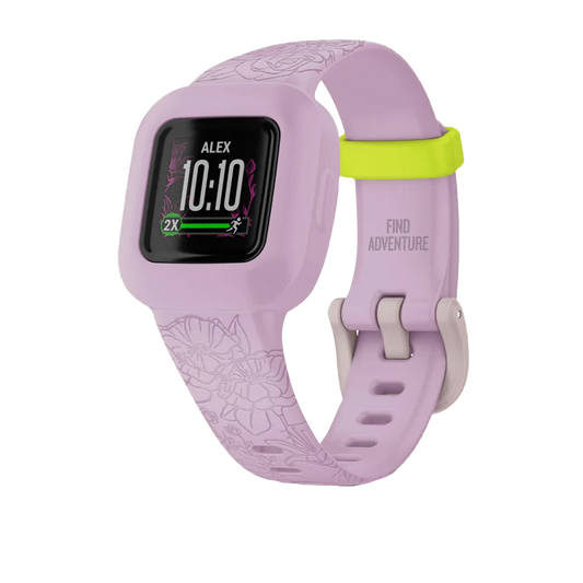 Garmin Vivofit jr. 3, Lilac Floral (Garmin Certified Refurbished) by Garmin