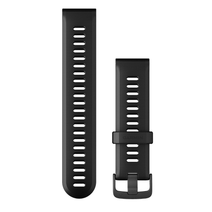 Garmin Forerunner Watch Bands (22 mm) Black with Slate Hardware (010-11251-2C)