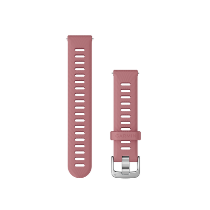 Garmin Quick Release Bands (18 mm) Light Pink with Silver Hardware (010-11251-3H)