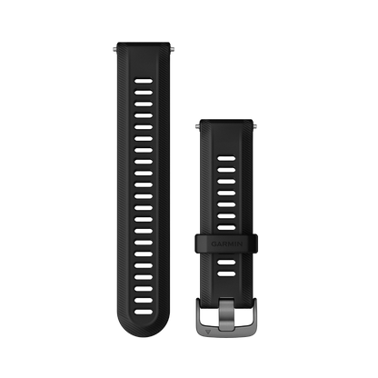Garmin Forerunner Watch Bands (22 mm) Black with Slate Hardware (010-11251-3S)