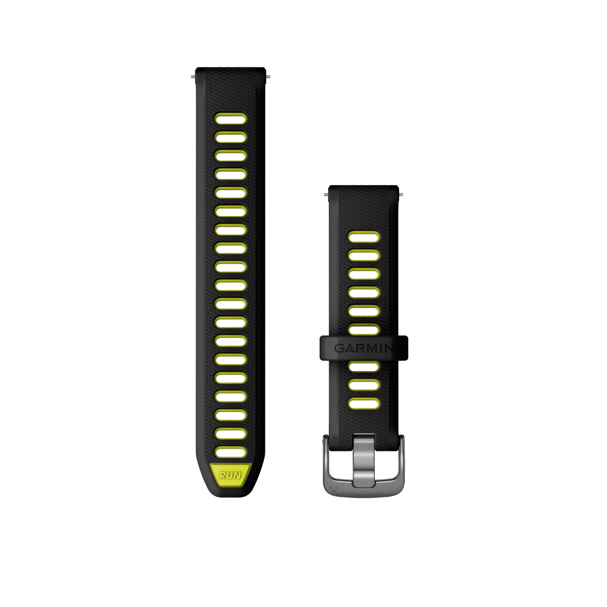 Garmin Quick Release Bands (18 mm) Black/Amp Yellow with Slate Hardware (010-11251-A3)