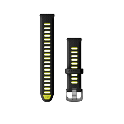 Garmin Quick Release Bands (18 mm) Black/Amp Yellow with Slate Hardware (010-11251-A3)