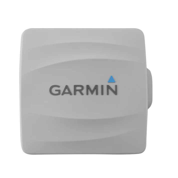 Garmin protective cover for EchoMap and GPSMAP, gray plastic with Garmin logo.