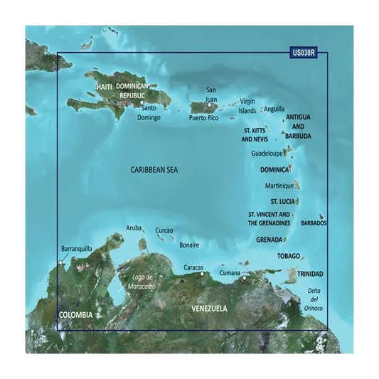 Garmin Caribbean, Southeast Coastal Charts BlueChart g3 | HXUS030R | microSD/SD (010-C0731-20) by Garmin