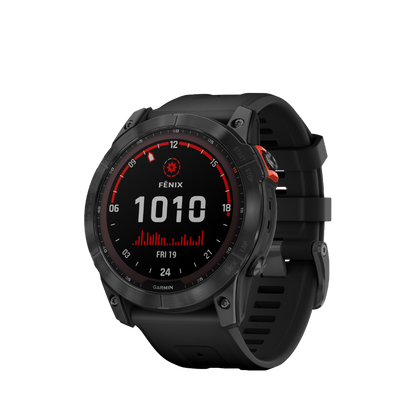 Garmin Fenix 7X Solar, Slate Gray with Black Band (Garmin Certified Refurbished)