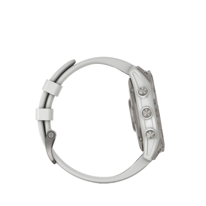 Garmin Epix (Gen 2), White Titanium, Premium Adventure GPS Smartwatch with Maps and Built-in Flashlight (010-02582-20)