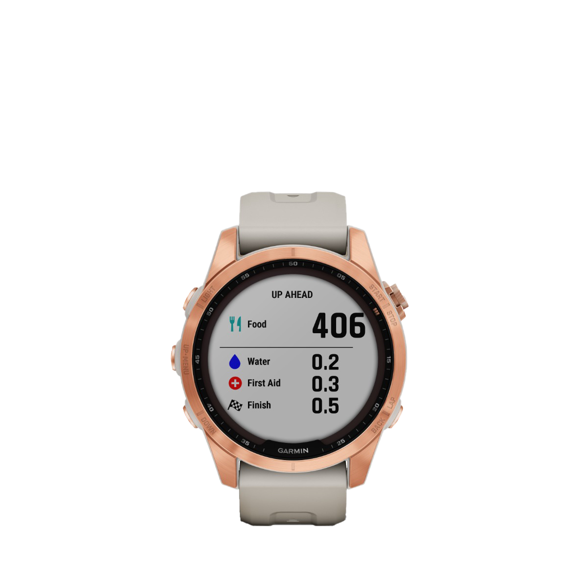 Garmin fenix 7S Solar - Rose Gold with Light Sand Band (010-02539-10)