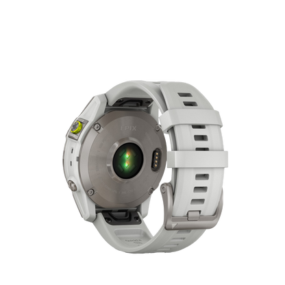 Garmin Epix (Gen 2), White Titanium, Premium Adventure GPS Smartwatch with Maps and Built-in Flashlight (010-02582-20)