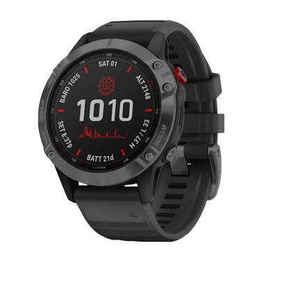 Garmin Fenix 6 Pro Solar - Slate Gray with Black Band (010-02410-14)