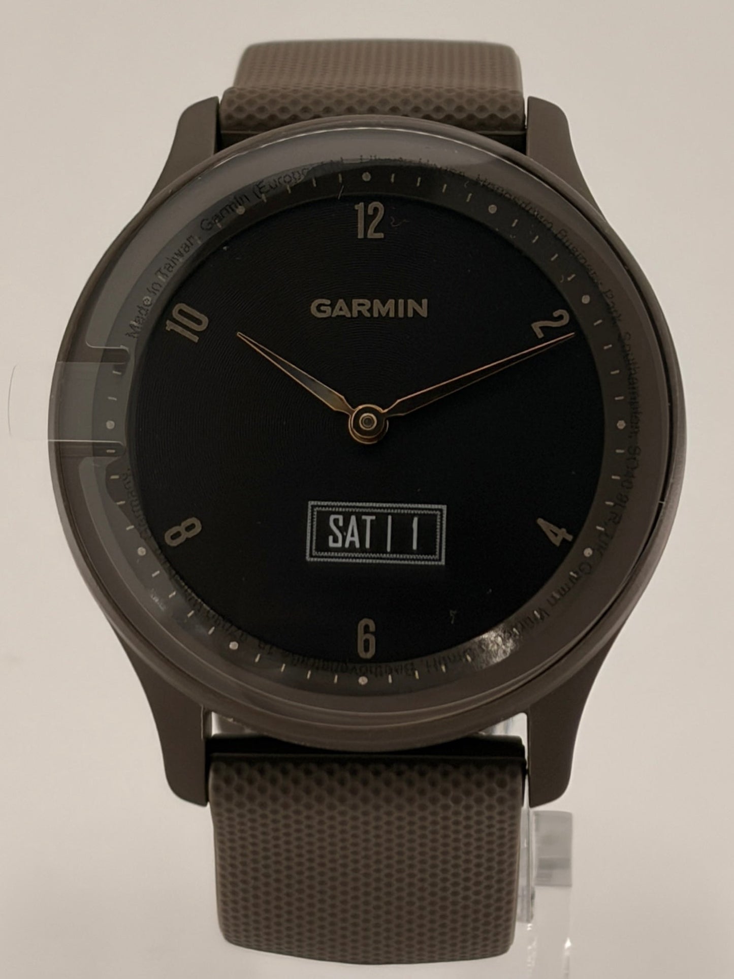 Garmin Vívomove Sport smartwatch, cocoa brown with peach-gold accents, refurbished