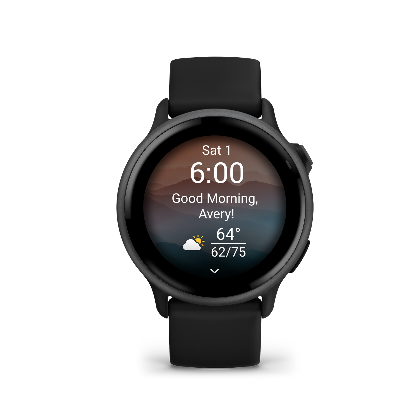 Garmin Vivoactive 5, bisel de aluminio color pizarra con caja negra y correa de silicona (010-02862-10)