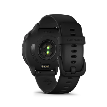 Garmin Vivoactive 5, bisel de aluminio color pizarra con caja negra y correa de silicona (010-02862-10)