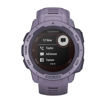Garmin Instinct Solar, Orchid, Rugged GPS Smartwatch (Garmin Certified Refurbished)