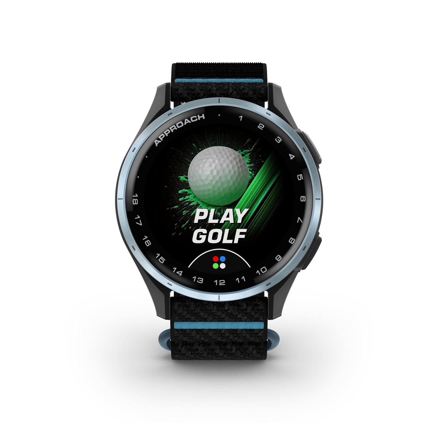 Garmin Approach J1, Cloud Blue Aluminum Bezel w/ Black ComfortFit Band (010-03898-00)